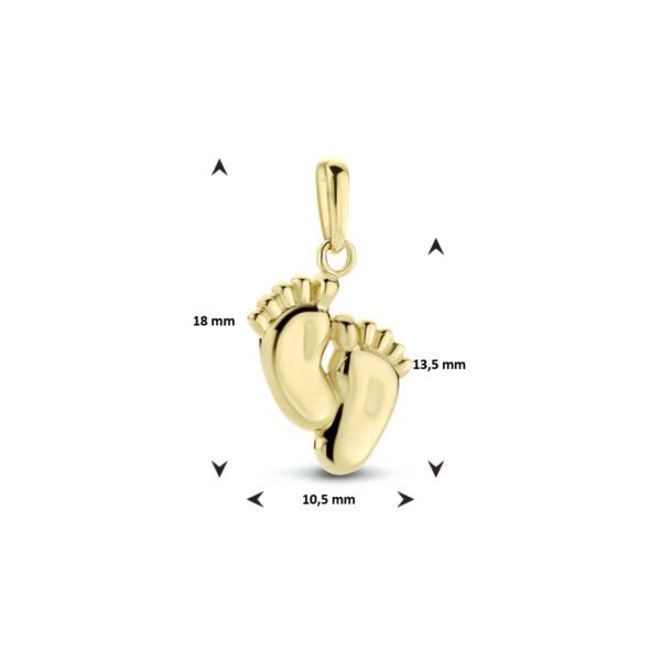 hanger  baby voetjes 14K geelgoud - Afbeelding 4