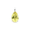 hanger citroenkwarts 16,5 mm zilver gerhodineerd