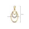 Hanger geelgoud zirkonia - Afbeelding 2