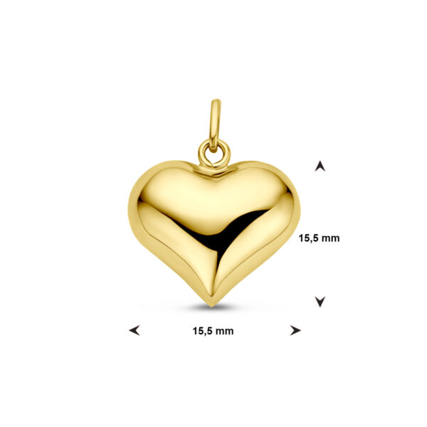 hanger hart 14K geelgoud - Afbeelding 4