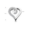 hanger hart en zirkonia zilver gerhodineerd - Afbeelding 4