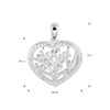 hanger hart levensboom zilver gerhodineerd - Afbeelding 3