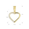 hanger hart zirkonia 14K geelgoud - Afbeelding 3