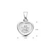 hanger hartje engel poli/mat 17 mm zilver gerhodineerd - Afbeelding 4