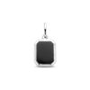 hanger onyx 20 mm zilver gerhodineerd