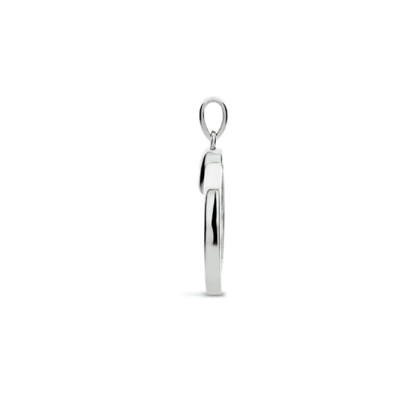 hanger rond zirkonia zilver gerhodineerd - Afbeelding 3