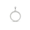 hanger rondje zirkonia zilver gerhodineerd