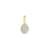 hanger zirkonia halo 16,5 mm 14K geelgoud