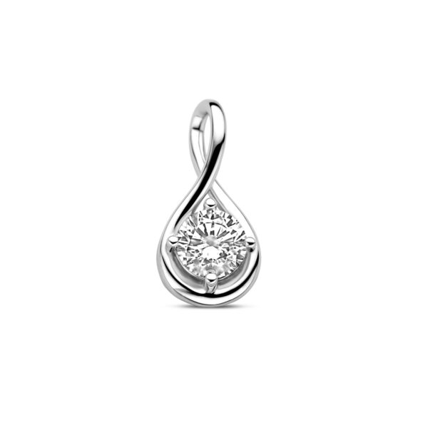 hanger zirkonia zilver gerhodineerd