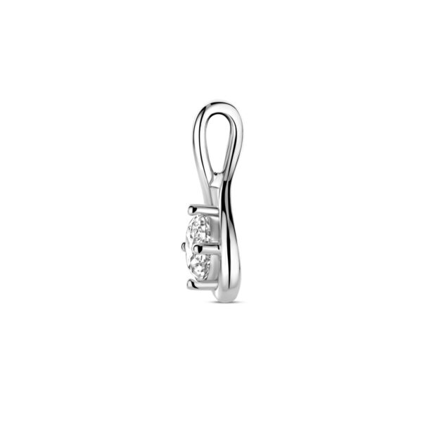 hanger zirkonia zilver gerhodineerd - Afbeelding 3