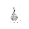hanger zirkonia zilver gerhodineerd - Afbeelding 4