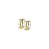 klapoorringen 14K bicolor goud geel/wit - Afbeelding 2