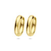 klapoorringen 25 mm 1 micron zilver verguld (geel)