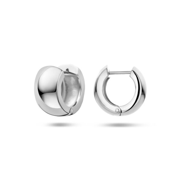 klapoorringen bol zilver gerhodineerd - Afbeelding 3