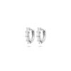 klapoorringen zirkonia 11.5 mm zilver gerhodineerd
