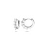 klapoorringen zirkonia 11.5 mm zilver gerhodineerd - Afbeelding 3