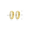 klapoorringen zirkonia 12 mm 1 micron zilver verguld (geel) - Afbeelding 4
