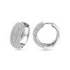 klapoorringen zirkonia 20,5 mm zilver gerhodineerd - Afbeelding 3