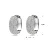 klapoorringen zirkonia 20,5 mm zilver gerhodineerd - Afbeelding 4