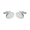 manchetknopen mat gediamanteerd zilver wit