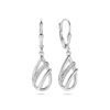 oorhangers druppel zirkonia brisur haak 33 mm zilver gerhodineerd - Afbeelding 3