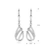 oorhangers druppel zirkonia brisur haak 33 mm zilver gerhodineerd - Afbeelding 4