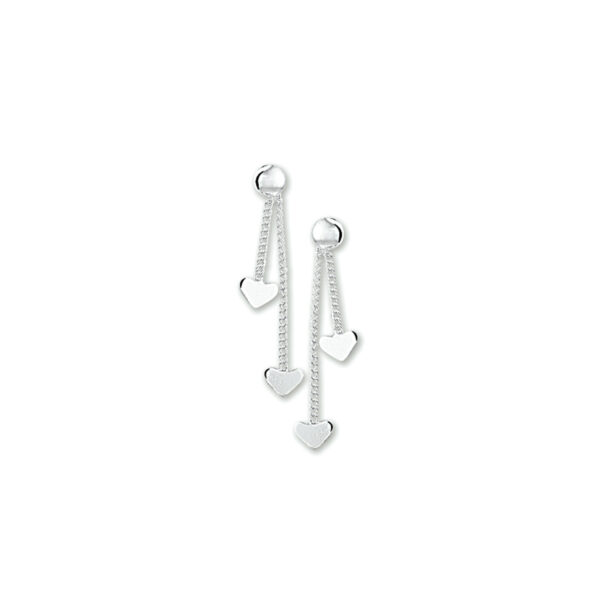 oorhangers hart zilver gerhodineerd