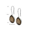oorhangers rookkwarts franse haak zilver wit - Afbeelding 3