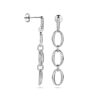 oorhangers schakel 45 mm zilver gerhodineerd - Afbeelding 3