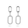 oorhangers zirkonia 30 mm zilver gerhodineerd
