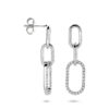 oorhangers zirkonia 30 mm zilver gerhodineerd - Afbeelding 3