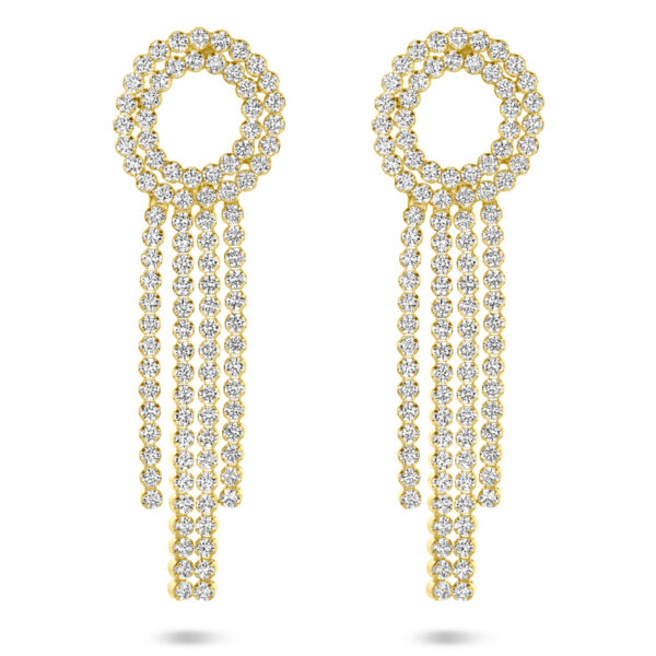 oorhangers zirkonia 62 mm 1 micron zilver verguld (geel)