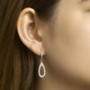 oorhangers zirkonia brisur haak zilver gerhodineerd - Afbeelding 2