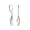 oorhangers zirkonia brisur haak zilver gerhodineerd - Afbeelding 3