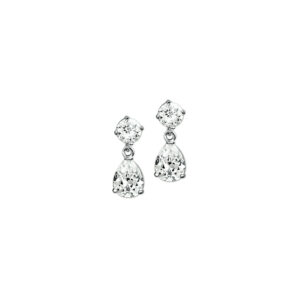 oorhangers zirkonia zilver gerhodineerd