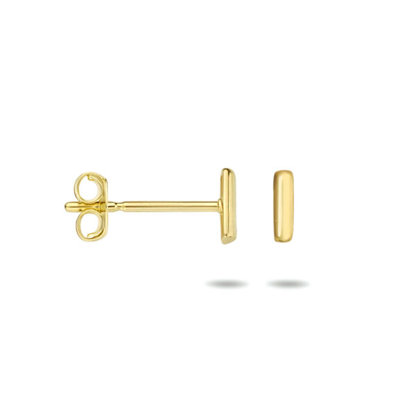 oorknoppen balkje 14K geelgoud - Afbeelding 3