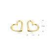 oorknoppen hart 1 micron zilver verguld (geel) - Afbeelding 4