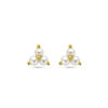 oorknoppen parel 1 micron zilver verguld (geel)