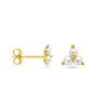 oorknoppen parel 1 micron zilver verguld (geel) - Afbeelding 3