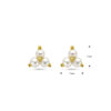 oorknoppen parel 1 micron zilver verguld (geel) - Afbeelding 4