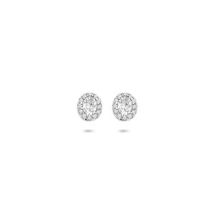 oorknoppen zirkonia 6 mm zilver gerhodineerd