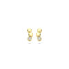 oorknoppen zirkonia 8,5 mm 14K geelgoud