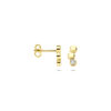 oorknoppen zirkonia 8,5 mm 14K geelgoud - Afbeelding 3
