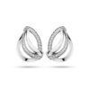oorknoppen zirkonia zilver gerhodineerd