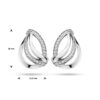 oorknoppen zirkonia zilver gerhodineerd - Afbeelding 4