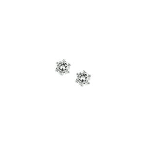 oorknoppen zirkonia zilver gerhodineerd