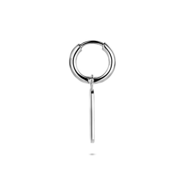 oorring per stuk 13 mm zilver gerhodineerd - Afbeelding 3