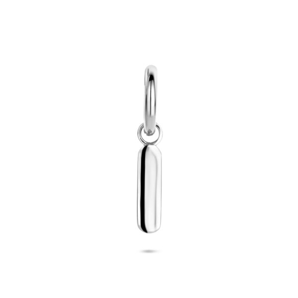 oorring per stuk 13 mm zilver gerhodineerd