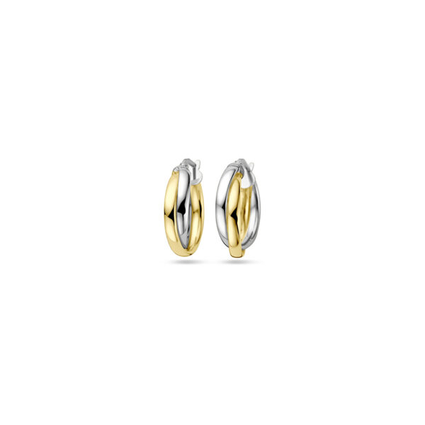 oorringen 1 micron zilver verguld (geel/rhodium)