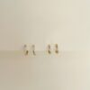 Oorringen bicolor briljant 0,10 crt. - Afbeelding 2